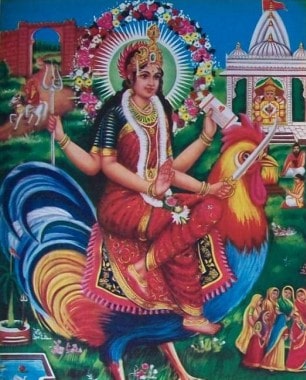 Représentation de Bahuchara Mata